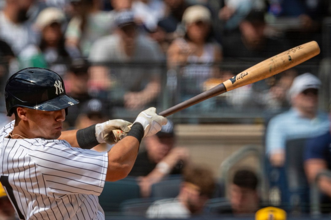 Anthony Volpe has success with the new torpedo bats. 